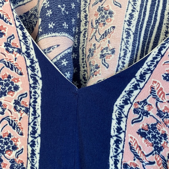 Maeve Summertide Swing High Low Midi Dress Pink & Blue Size Small - Picture 4 of 7